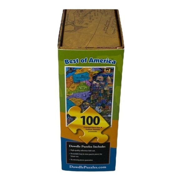 Dowdle Jigsaw Puzzle - Best of America - 100 Piece 16x20 New Sealed Bag in Box - Picture 3 of 5